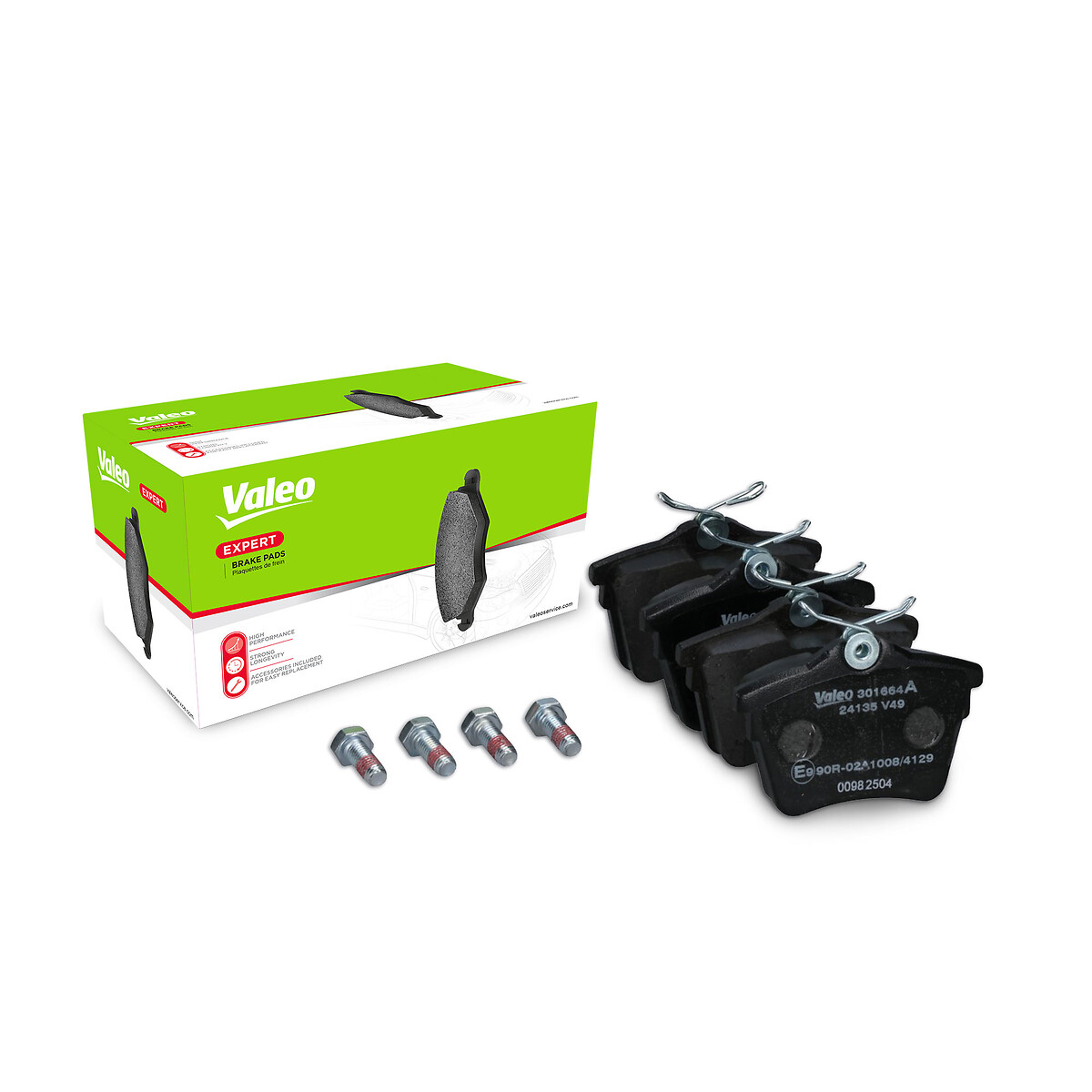 Jeu de 4 plaquettes de frein VALEO ref. 301664A